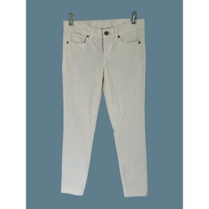 NEW! J.CREW Corduroy Pants TOOTHPICK White Cotton Size 26